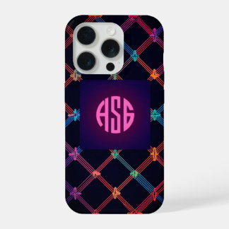 Coque iPhone 15 Pro Étui iPhone à monogramme personnalisé avec dégradé
