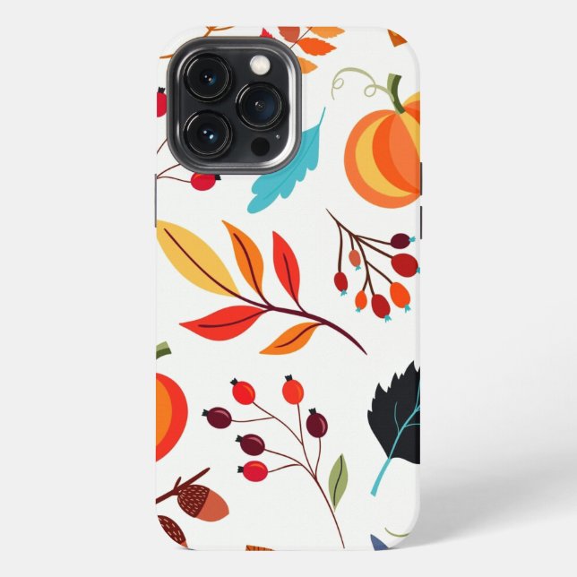 Coque iPhone Étui iPhone à motif d'automne (Verso)