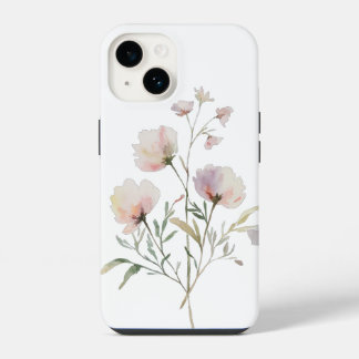 Coque Pour iPhone 14 Étui iPhone à motif floral aquarelle douce
