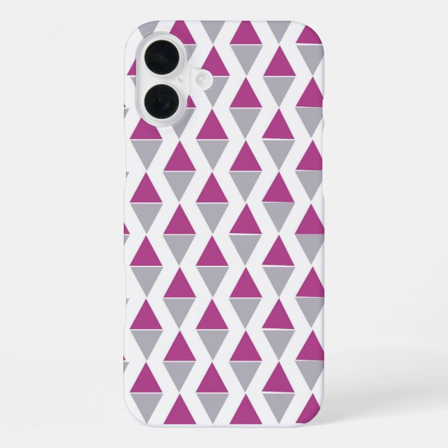 Coque iPhone Étui iPhone à motif triangle géométrique moderne (Verso)