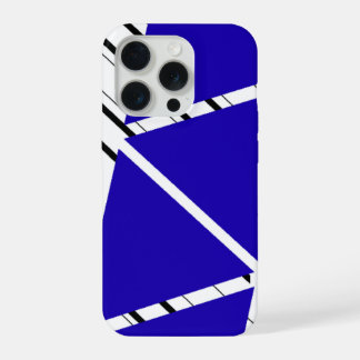 Coque iPhone 15 Pro Étui iPhone à motif Zig Zag Bleu
