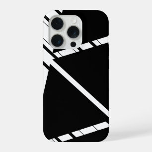 Coque iPhone 15 Pro Étui iPhone à motif Zig Zag noir
