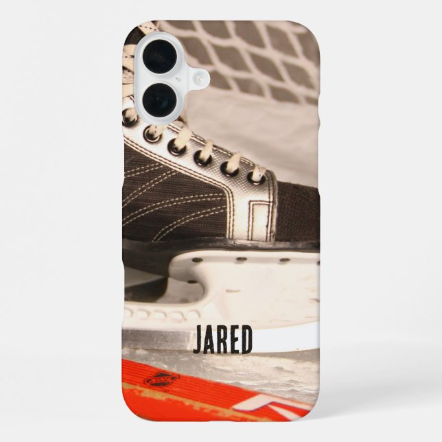 Coque iPhone Étui iPhone à thème de hockey sur glace (Verso)