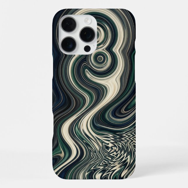 Coque iPhone Étui iPhone à tourbillon liquide psychédélique (Verso)