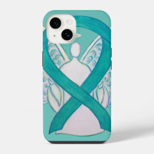 Coque Pour iPhone 14 Étui iPhone Ange Ruban de Sensibilisation Vert Sar