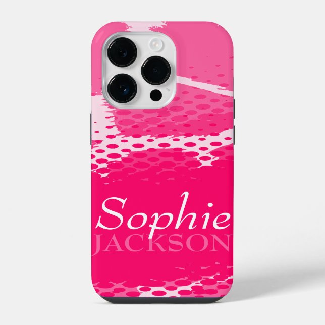Coque iPhone Étui iPhone animal graphique rose (Verso)