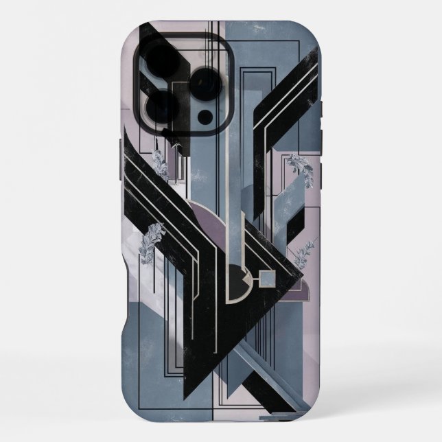 Coque iPhone Étui iPhone Art Déco Géométrique Abstrait (Verso)