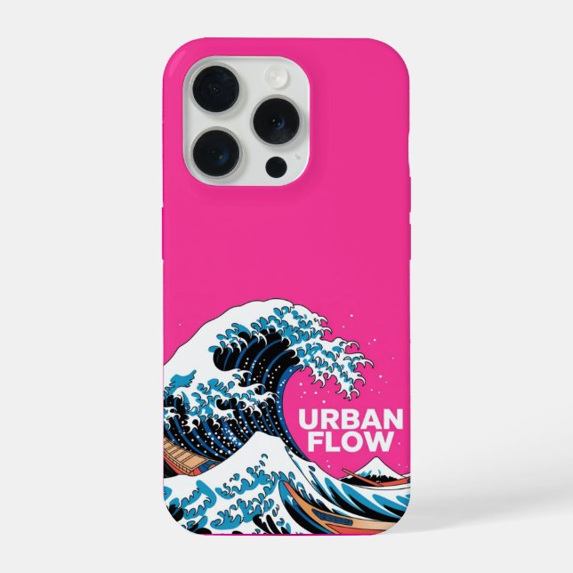 Coque iPhone Étui iPhone Art Wave Japonais Moderne - Aesthe Ros (Verso)