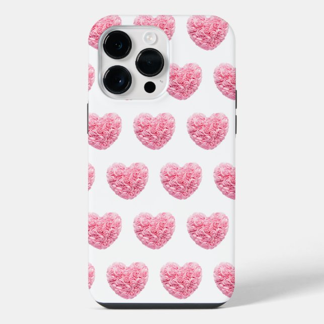 Coque iPhone Étui iPhone avec cœur rose (Verso)