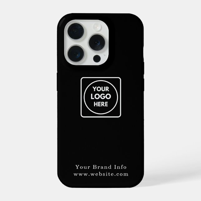 Coque iPhone Étui iPhone avec logo d'entreprise personnalisé |  (Verso)