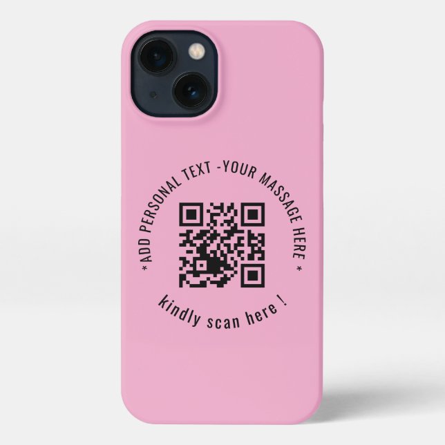Coque iPhone Étui iPhone avec scan de code QR personnalisé (Verso)