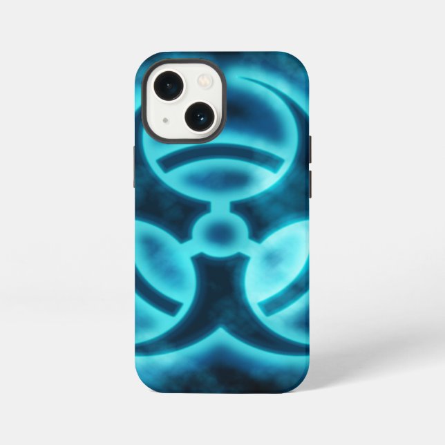 Coque iPhone Étui iPhone Blue Glo Biohazard (Verso)