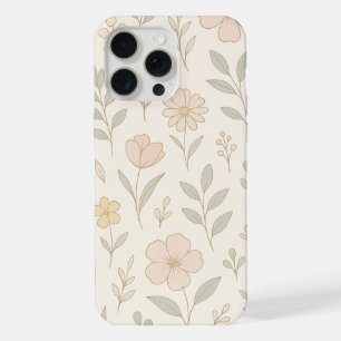 Coque iPhone 15 Pro Max Étui iPhone Botanique Minimaliste Esthétique