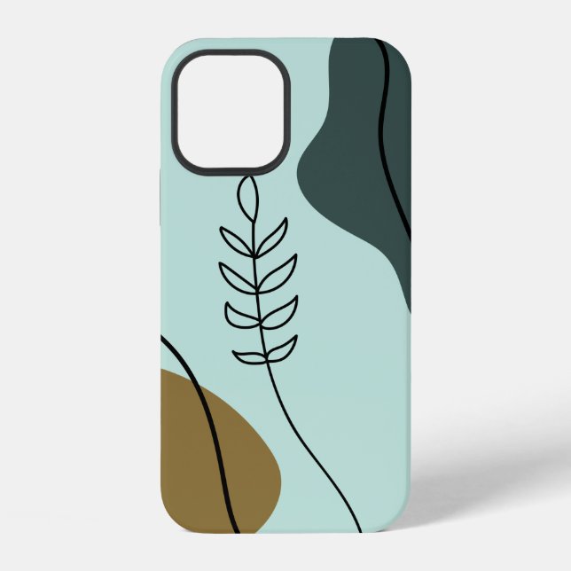 Coque iPhone Étui iPhone botanique moderne (Verso)