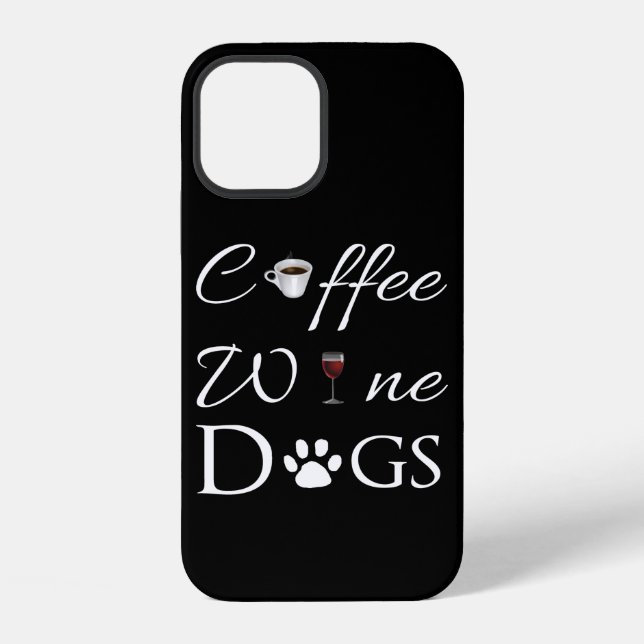 Coque iPhone Étui iPhone Café Vin Chiens (Verso)