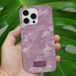 Coque iPhone 15 Pro Max Étui iPhone camouflage rose tendance