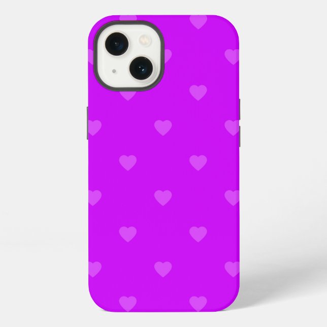 Coque iPhone Étui iPhone Case-Mate à motif cœurs violets (Verso)