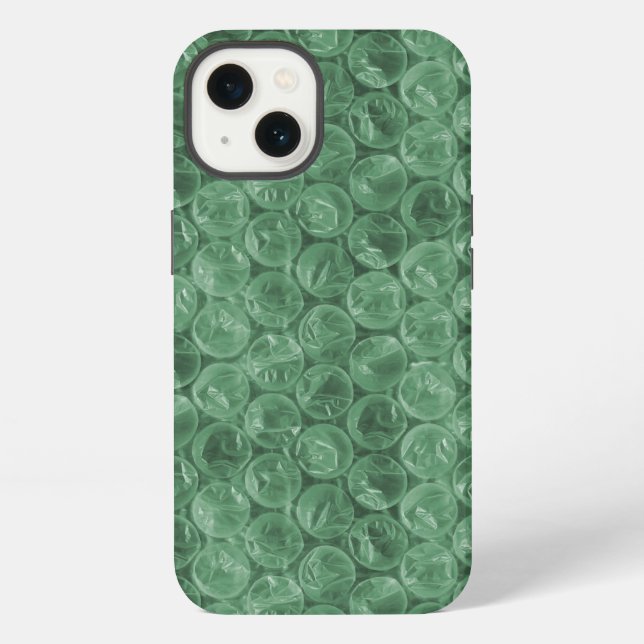 Coque iPhone Étui iPhone Case-Mate à motif de papier bulle vert (Verso)