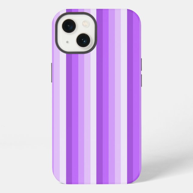 Coque iPhone Étui iPhone Case-Mate à rayures d'ombre violette (Verso)
