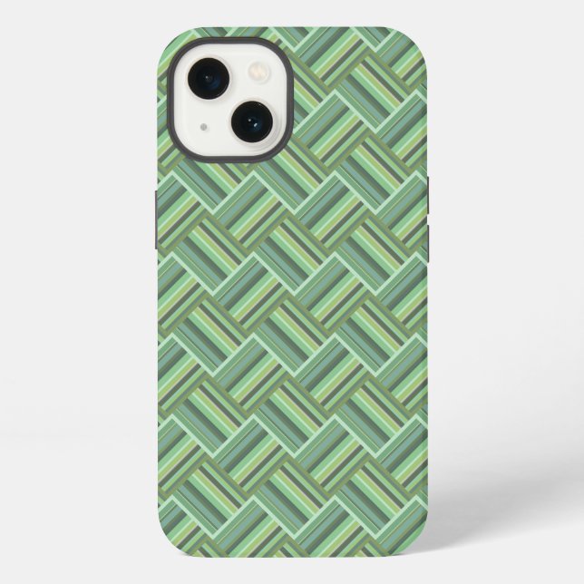Coque iPhone Étui iPhone Case-Mate à rayures vert olive (Verso)