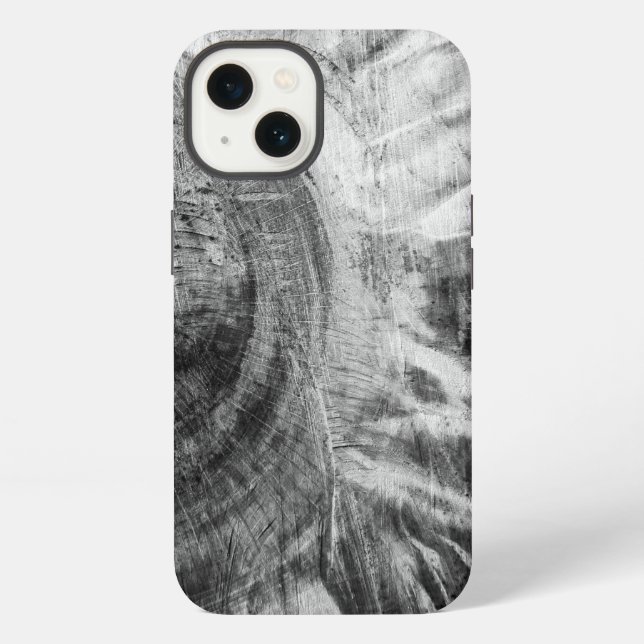 Coque iPhone Étui iPhone Case-Mate à texture de bois noir et bl (Verso)
