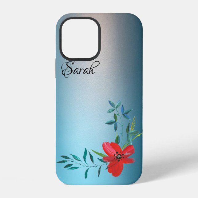 Coque iPhone Étui iPhone Case-Mate Amazing, fleurs bleues Cool (Verso)