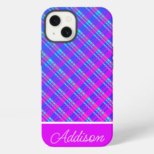 Coque iPhone Étui iPhone Case-Mate avec dégradé bleu et violet (Verso)