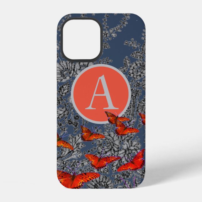 COQUE iPhone ÉTUI IPHONE CASE MATE BRODERIE ANCIENNE INITIALE P (Verso)