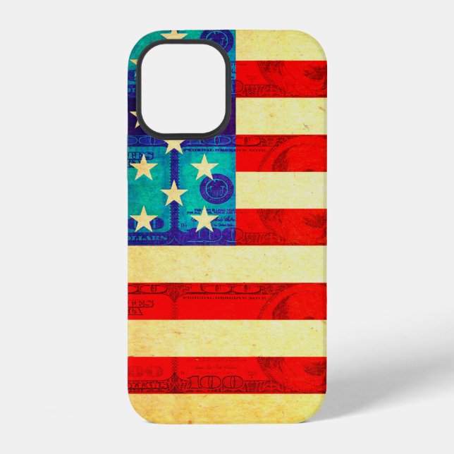 Coque iPhone Étui iPhone Case-Mate drapeau argent Amérique (Verso)