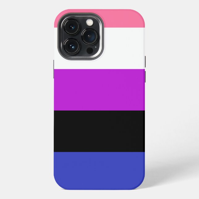 Coque iPhone Étui iPhone Case-Mate drapeau couleurs GenderFluid (Verso)