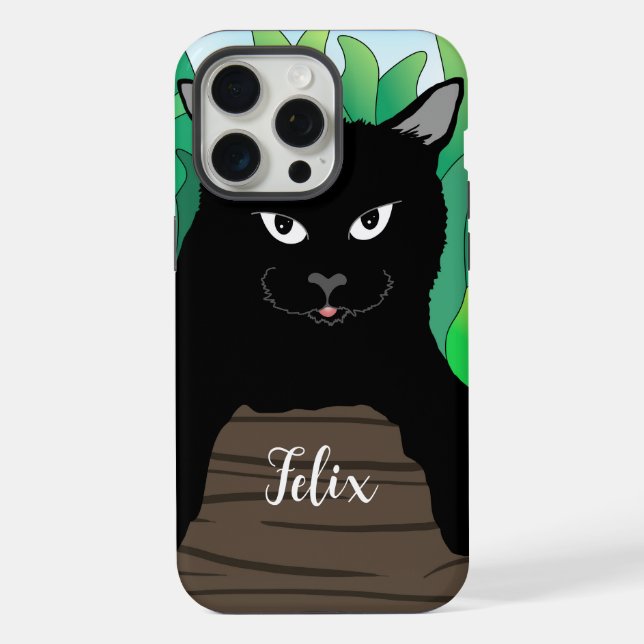 Coque iPhone Étui iPhone Case-Mate Illustration Black Cat (Verso)