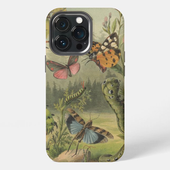 Coque iPhone Étui iPhone Case-Mate Insectes Botaniques Vintage (Dos)