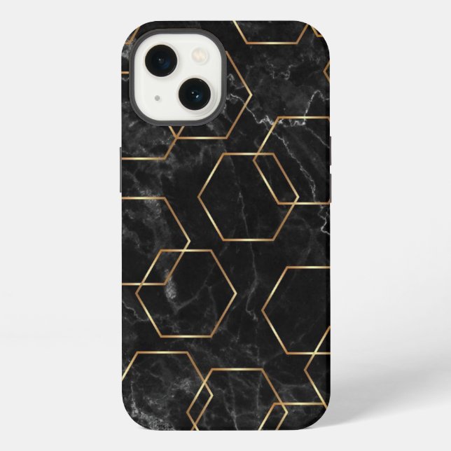Coque iPhone Étui iPhone Case-Mate noir et or (Verso)
