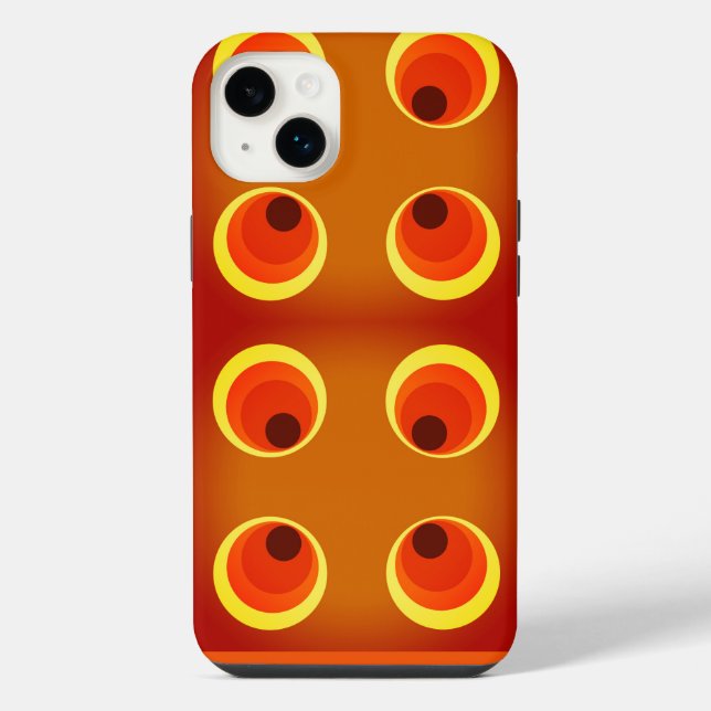 Coque iPhone étui iPhone Case-Mate orange rétro 1970 (Verso)