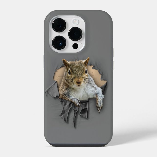 Coque iPhone Étui iPhone Case-Mate Squirrel à chemise déchirée (Verso)