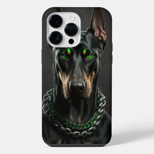 Coque iPhone Étui iPhone Chien - Dobermann (Verso)