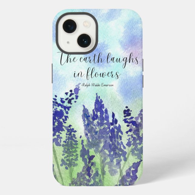 Coque iPhone Étui iPhone citation de fleur (Verso)