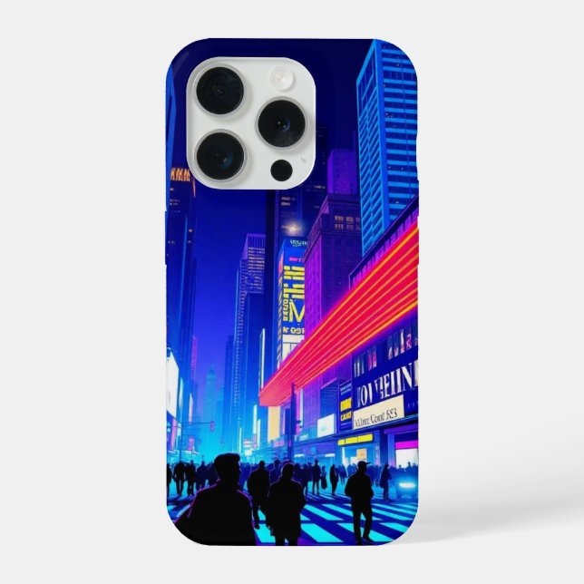 Coque iPhone Étui iPhone Cityscape Néo-Rétro Pop Art (Verso)