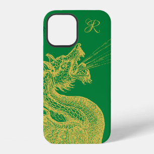 Coque iPhone 12 Étui iPhone Classique Monogramme Dragon Or Case-Ma