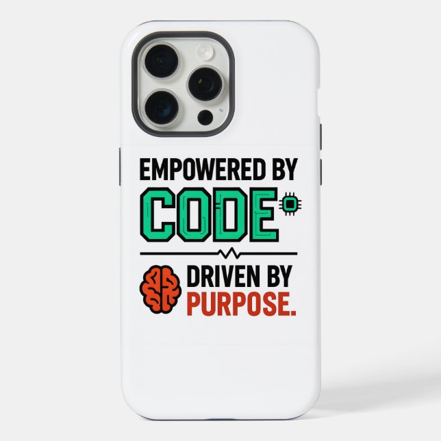 Coque iPhone Étui iPhone Code With Purpose (Verso)