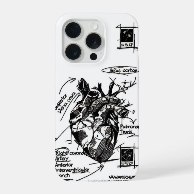 Coque iPhone Étui iPhone Cœur Réel 🤍 | Souple & Élégant (Verso)