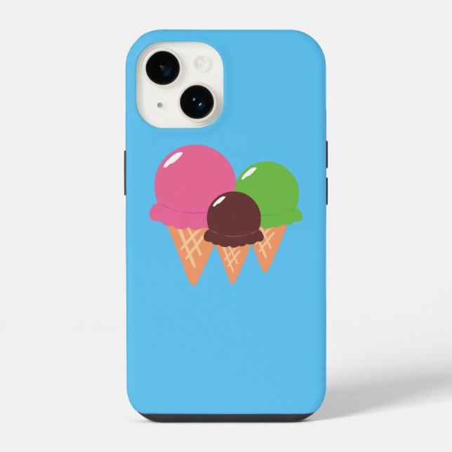 Coque iPhone Étui iPhone Cônes de Glace (Verso)
