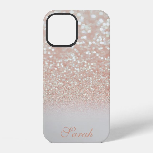 Coque iPhone Étui iPhone Cool Tendance Rose Pailleté Case-Mate (Verso)