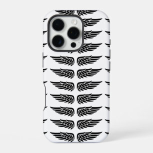 Coque iPhone 16 Pro Étui iPhone Custom Eagle Wing Noir et Blanc