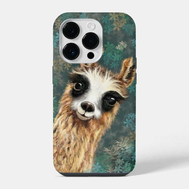 Coque iPhone Étui iPhone drôle d'alpaga (Verso)