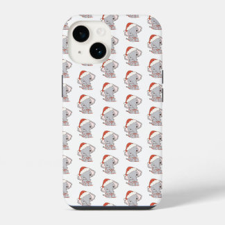 Coque Pour iPhone 14 Étui iPhone Éléphant de Noël