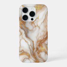 Étui iPhone en marbre d'or de luxe | Gol blanc élé