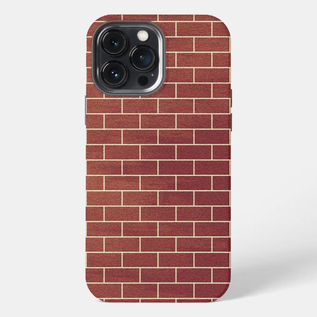 Coque iPhone Étui iPhone en Mur de Briques Marron (Verso)