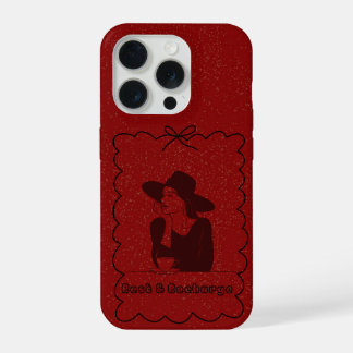 Coque iPhone 15 Pro Étui iPhone Fille Confortable Buvant du Café