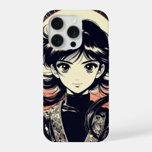 Coque iPhone 15 Pro Étui iPhone Fille d'Anime Rétro Manga Vintage
